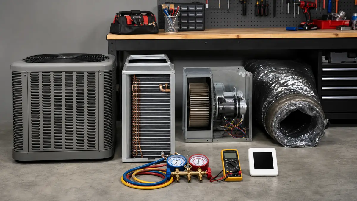 Diagram of Trane HVAC services offered for Encino homes